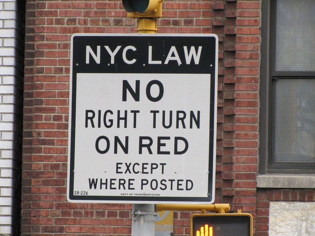 No right turn on red